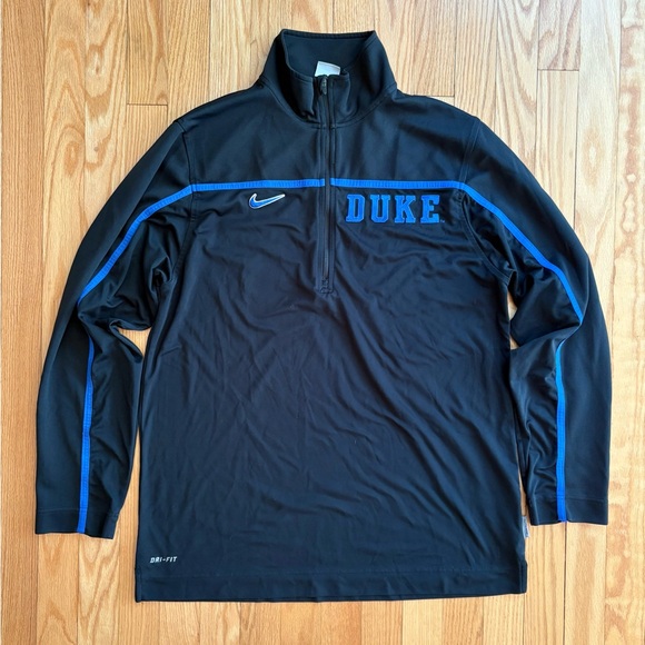 Duke Blue Devils Nike Elite Men's 1/4 Zip Pullover  Medium Black Blue Basketball - Picture 1 of 6